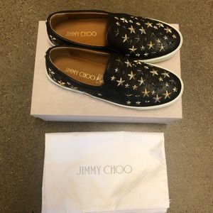 Jimmy Choo Star Studded Demi Leather Shoes NIB